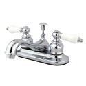 Kingston Brass KB60 Restoration Two Handle 4" Centerset Lavatory Faucet w/ Retail Pop-up & PL lever handles