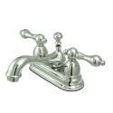 Kingston Brass KS360 Restoration Two Handle 4" Centerset Lavatory Faucet w/ Brass Pop-up