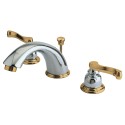 Kingston Brass KB896 Royale Two Handle 8" to 16" Widespread Lavatory Faucet w/ Brass Pop-up