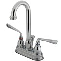 Kingston Brass KB3611ZL Silver Sage Two Handle 4" Centerset Lavatory Faucet w/ Retail Pop-up