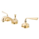 Kingston Brass KS116 Silver Sage Two Handle 8" to 16" Widespread Lavatory Faucet w/ Brass Pop-up & ZL lever handles