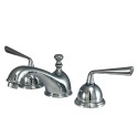 Kingston Brass KS396 Two Handle 8" to 16" Widespread Lavatory Faucet w/ Brass Pop-up & ZL lever handles