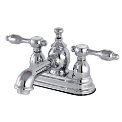 Kingston Brass KS700 4" Centerset Lavatory Faucet w/ Brass Pop-Up & lever handles