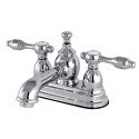 Kingston Brass KS700 4" Centerset Lavatory Faucet w/ Brass Pop-Up & lever handles