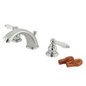 Kingston Brass KB97 Victorian Two Handle 8" to 16" Widespread Lavatory Faucet w/ Retail Pop-up & porcelain lever handles