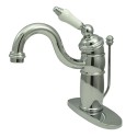 Kingston Brass KB1405PL Victorian Single Handle Mono Deck Lavatory Faucet w/ Retail Pop-up & PL lever handles