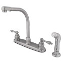 Kingston Brass KB71 Victorian High Arch Kitchen Faucet w/ ALSP lever handles