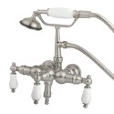 Kingston Brass CC2 Vintage 3-3/8" Wall Mount Clawfoot Tub Filler w/ Porcelain levers