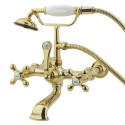 Kingston Brass CC54 Vintage Wall Mount Clawfoot Tub Filler w/ cross handle