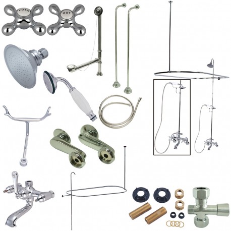 Rigid Supply Lines & Accessories for Clawfoot Bathtubs