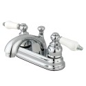 Kingston Brass GKB2605PL Water Saving Vintage Centerset Lavatory Faucet w/ Porcelain Lever Handles & Retail Pop-Up