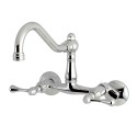 Kingston Brass KS322 Vintage Double Handle Wall Mount Kitchen Faucet w/ buckingham lever handles