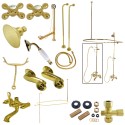 Kingston Brass CCK114 Vintage Clawfoot Tub Package w/ Metal Cross Handles