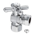 Kingston Brass CC4410 Vintage Angle Stop Valve w/ 1/2" IPS x 1/2" or 7/16" Slip Joint w/ cross handles