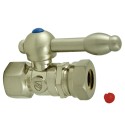 Kingston Brass CC4415 Vintage Straight Stop w/ 1/2" IPS x 1/2" or 7/16" Slip Joint w/ KL lever handles