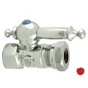 Kingston Brass CC4415 Vintage Straight Stop Valve w/ 1/2" IPS x 1/2" or 7/16" Slip Joint w/ TL lever handles