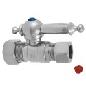 Kingston Brass CC4445 Vintage Straight Stop Valve With 5/8" OD Compression x 1/2" OD Compression w/ TL lever handles