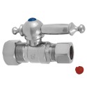 Kingston Brass CC4445 Vintage Straight Stop With 5/8" OD Compression x 1/2" OD Compression w/ TL lever handles