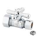 Kingston Brass CC4445 Vintage Straight Stop With 5/8" OD Compression x 1/2" OD Compression w/ cross handles
