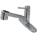 Kingston Brass GSC8571WDL Gourmetier Wilshire 8" Centerset Single Handle Kitchen Faucet w/ Pull-Out Sprayer, Chrome