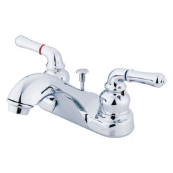Kingston Brass KB0821 Windsor Two Handle 4" Centerset Lavatory Faucet w/ Brass Pop-up