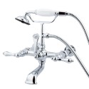 Kingston Brass CC542T1 Vintage Wall Mount Clawfoot Tub Filler with Hand Shower