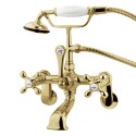Kingston Brass CC57T Vintage Wall Mount Clawfoot Tub Filler with Hand Shower