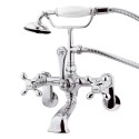 Kingston Brass CC58T1 Vintage Wall Mount Clawfoot Tub Filler with Hand Shower