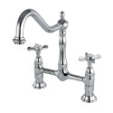 Kingston Brass KS117 8" Centerset Kitchen Faucet Less Sprayer w/ cross handles