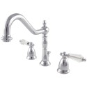 Kingston Brass KS1992WLL Widespread Lavatory Faucet with Brass Pop-Up