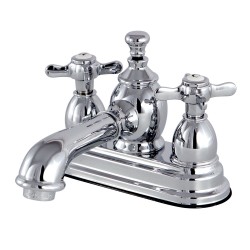 Kingston Brass KS700 4" Centerset Lavatory Faucet with Brass Pop-Up & cross handles