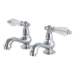 Kingston Brass KS110WLL Basin Tap Faucet with Cross Handle