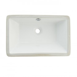 Kingston Brass LB21137 White China Undermount Bathroom Sink w/ Overflow Hole