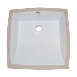 Kingston Brass LB18187 China Undermount Bathroom White Sink w/ Overflow Hole