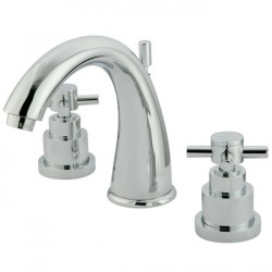 Kingston Brass KS296 Elinvar Two Handle 8" to 16" Widespread Lavatory Faucet w/ Brass Pop-up