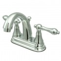 Kingston Brass KS761 English Vintage Two Handle 4" Centerset Lavatory Faucet w/ Brass Pop-up & AL lever handles