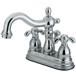 Kingston Brass KS160 French Country Two Handle 4" Centerset Lavatory Faucet w/ Brass Pop-up