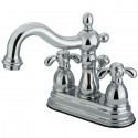 Kingston Brass KS1605TX French Country Two Handle 4" Centerset Lavatory Faucet w/ Brass Pop-up