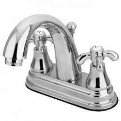 Kingston Brass KS761 French Country Two Handle 4" Centerset Lavatory Faucet w/ Brass Pop-up