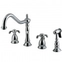 Kingston Brass KS1792TXBS French Country Widespread Kitchen Faucet