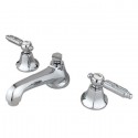 Kingston Brass KS446 Georgian Two Handle 8" to 16" Widespread Lavatory Faucet w/ Brass Pop-up