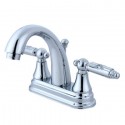 Kingston Brass KS761 Georgian Two Handle 4" Centerset Lavatory Faucet w/ Brass Pop-up