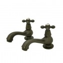 Kingston Brass KS110 Heritage Twin Handle Basin Faucet Set w/ cross handles