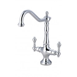 Kingston Brass KS177 Heritage Double Handle Kitchen Faucet w/out Sprayer & ALLS lever handles