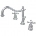 Kingston Brass KS1991AX Heritage Two Handle 8" to 16" Widespread Lavatory Faucet w/ Brass Pop-up
