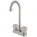 Kingston Brass GKB491AC Water Saving Magellan Bar Faucet w/ Acrylic Handles, Chrome