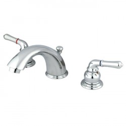 Kingston Brass KB96 Magellan Two Handle 4" to 8" Mini Widespread Lavatory Faucet w/ Retail Pop-up