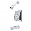 Kingston Brass KB865 Milano Single ML Handle Tub & Shower Faucet
