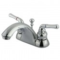 Kingston Brass KB262 Naples Two Handle 4" Centerset Lavatory Faucet w/ Retail Pop-up & B lever handles