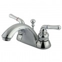 Kingston Brass KB2624 Naples Two Handle 4" Centerset Lavatory Faucet w/ Retail Pop-up